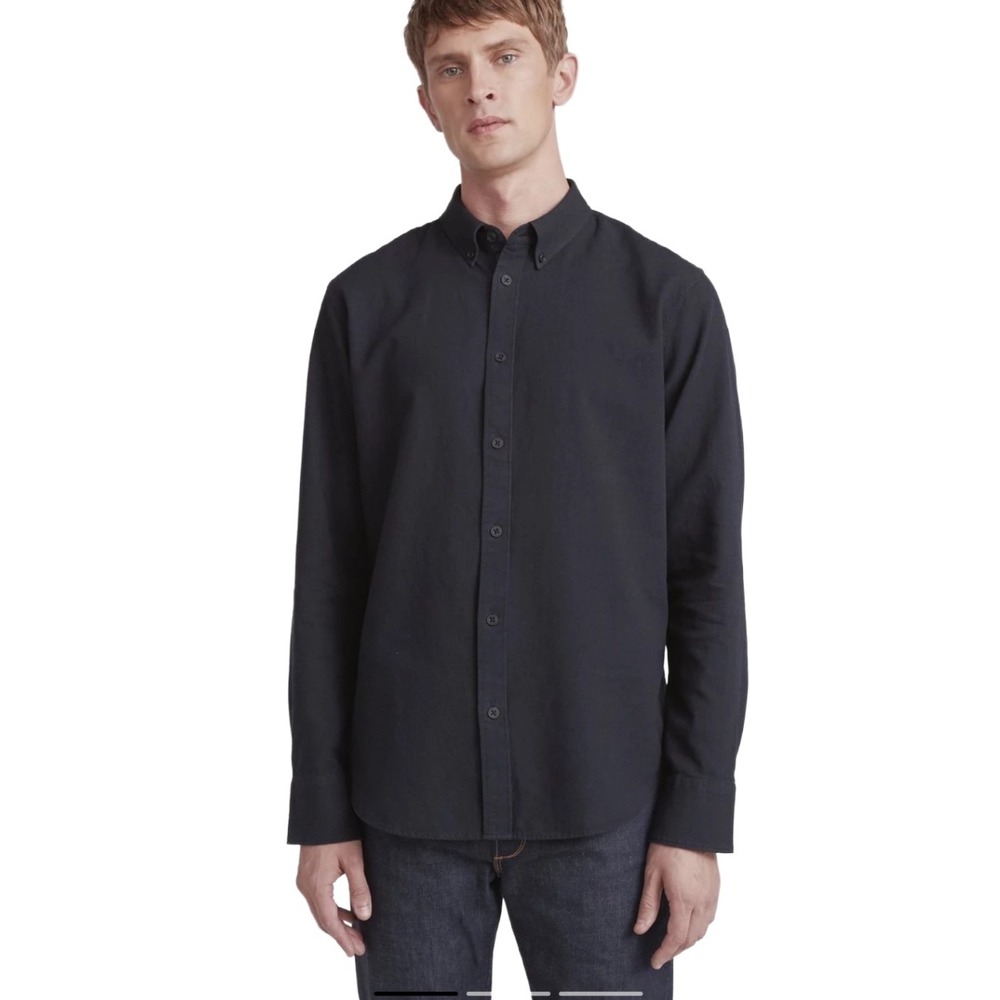 Rag & Bone Fit 2 Tomlin Shirt Black Men's Size Large Retail: $225‎ EUC